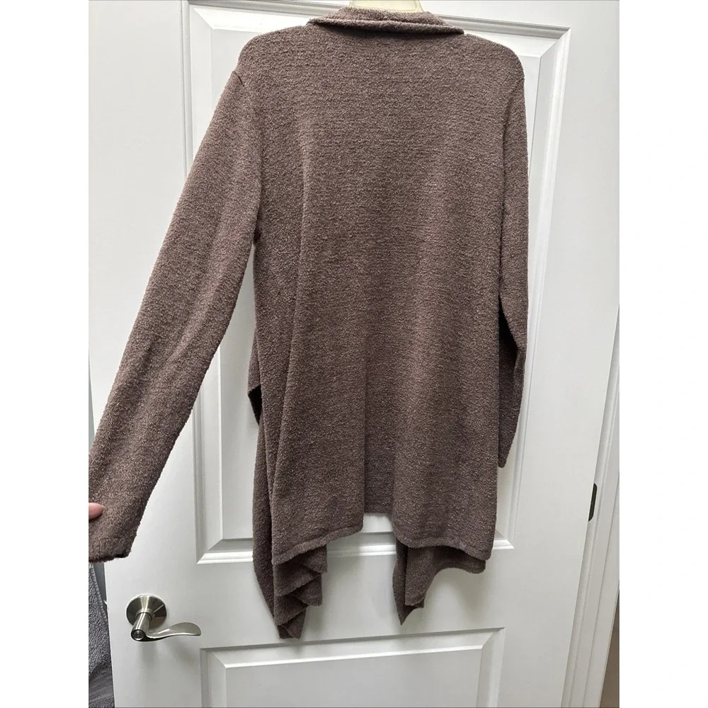 Barefoot Dreams Chic Lite Drape Front Calypso Wrap‎ Cardigan Brown Women's 1X